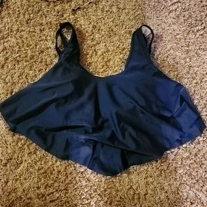 Woman's navy blue swim top